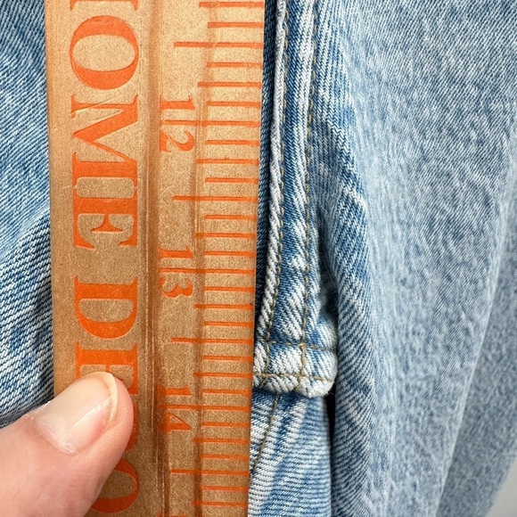 ABERCROMBIE & FITCH 90's straight ultra high rise blue woman distressed jean NWT - Picture 8 of 12